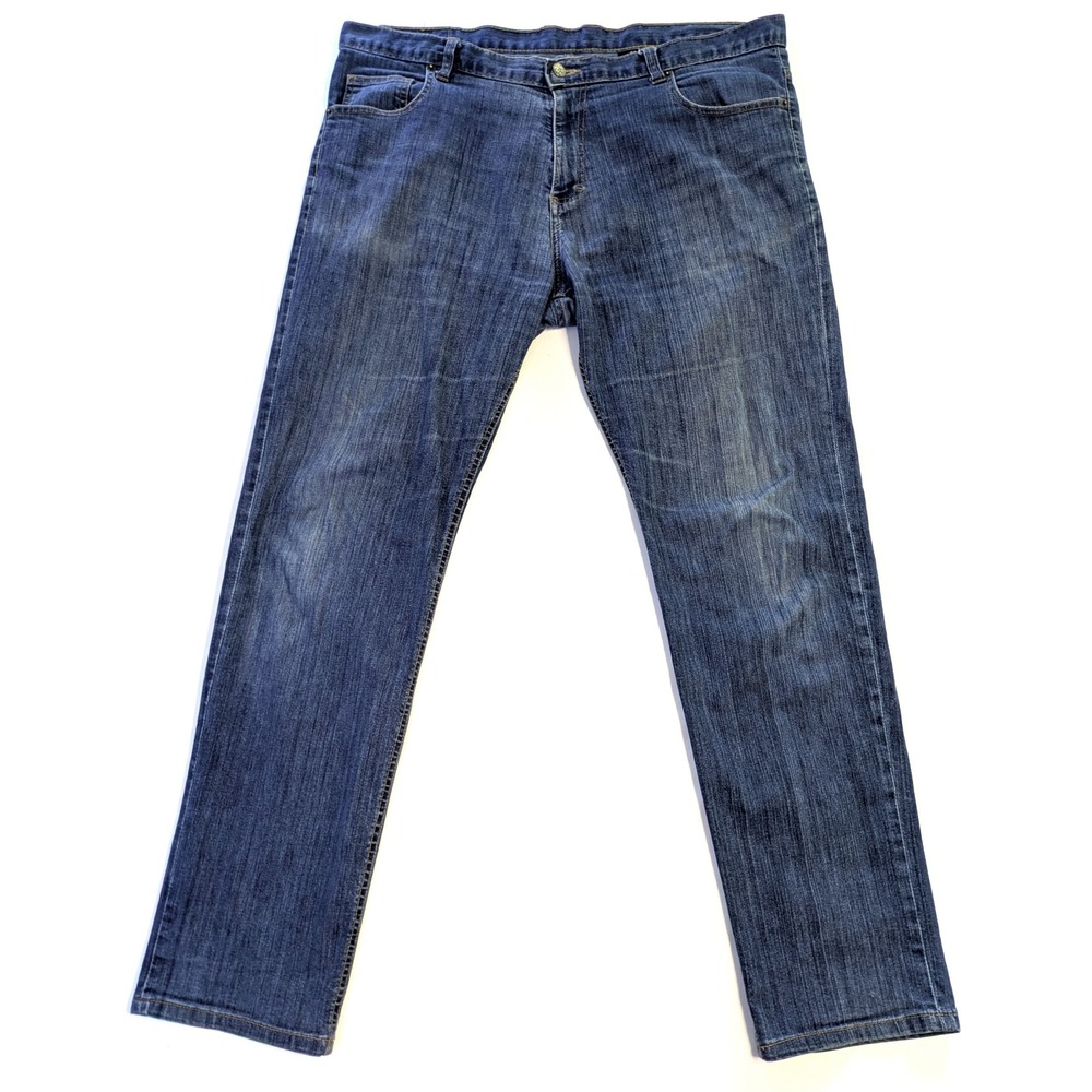 Dearborn Denim Mens Tailored Fit Dark Wash Jeans Size 40 Made in Chicago Blue
